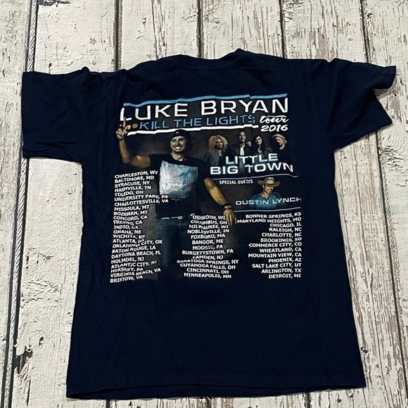 Luke Bryan Kill The Lights Tour 2016 Country Music Top Tee Tshirt - Picture 5 of 6